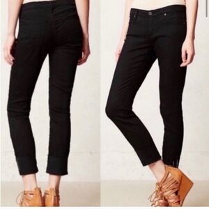 AG BLACK SLIM STRAIGHT CUFFED, SIZE 28